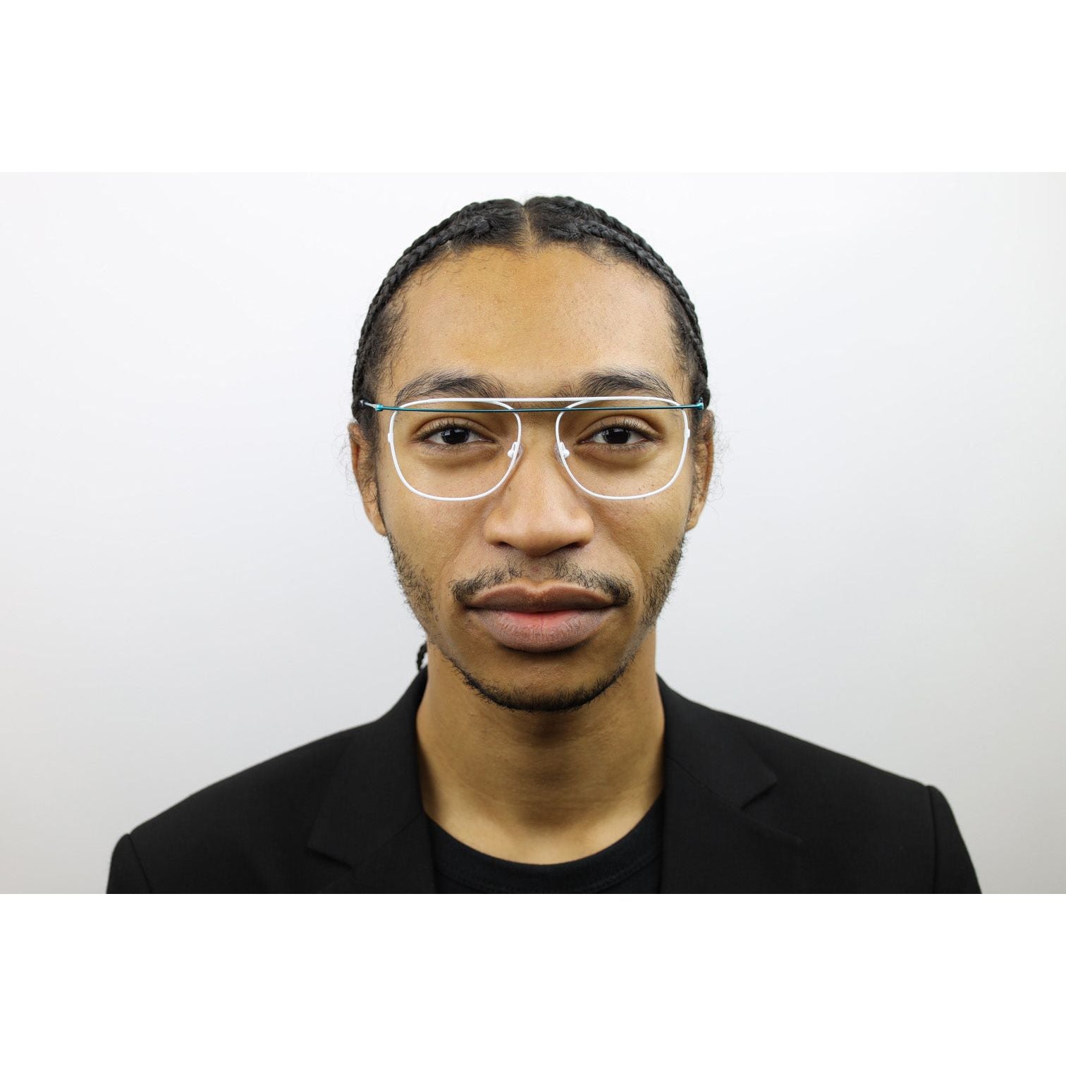 Man wearing these luxury designer SEE Eyeglasses