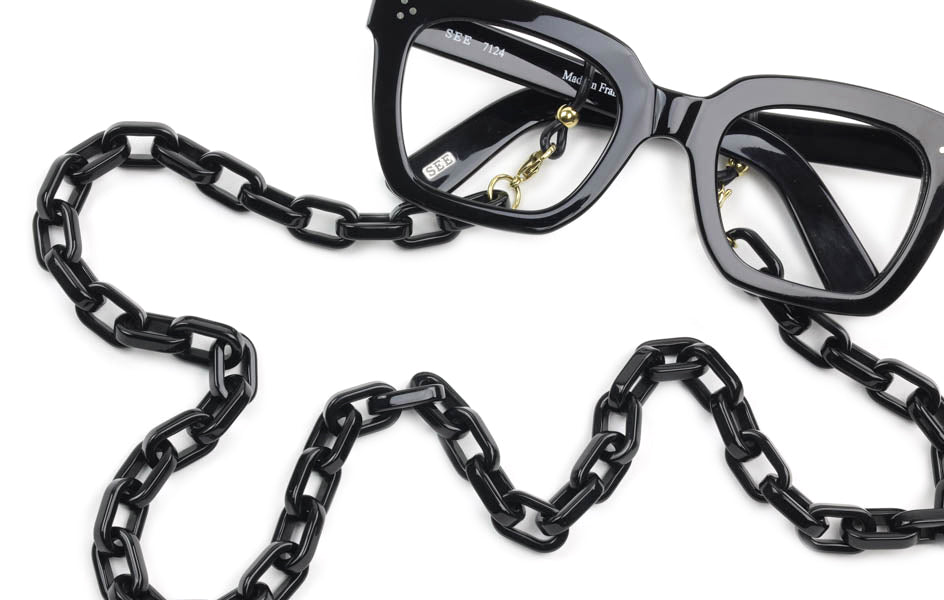 Acetate Eyeglass Chain - Rectangle Link.