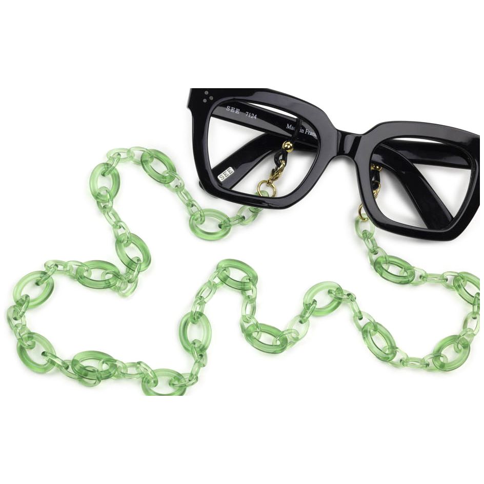 Acetate Eyeglass Chain - Small Oval.