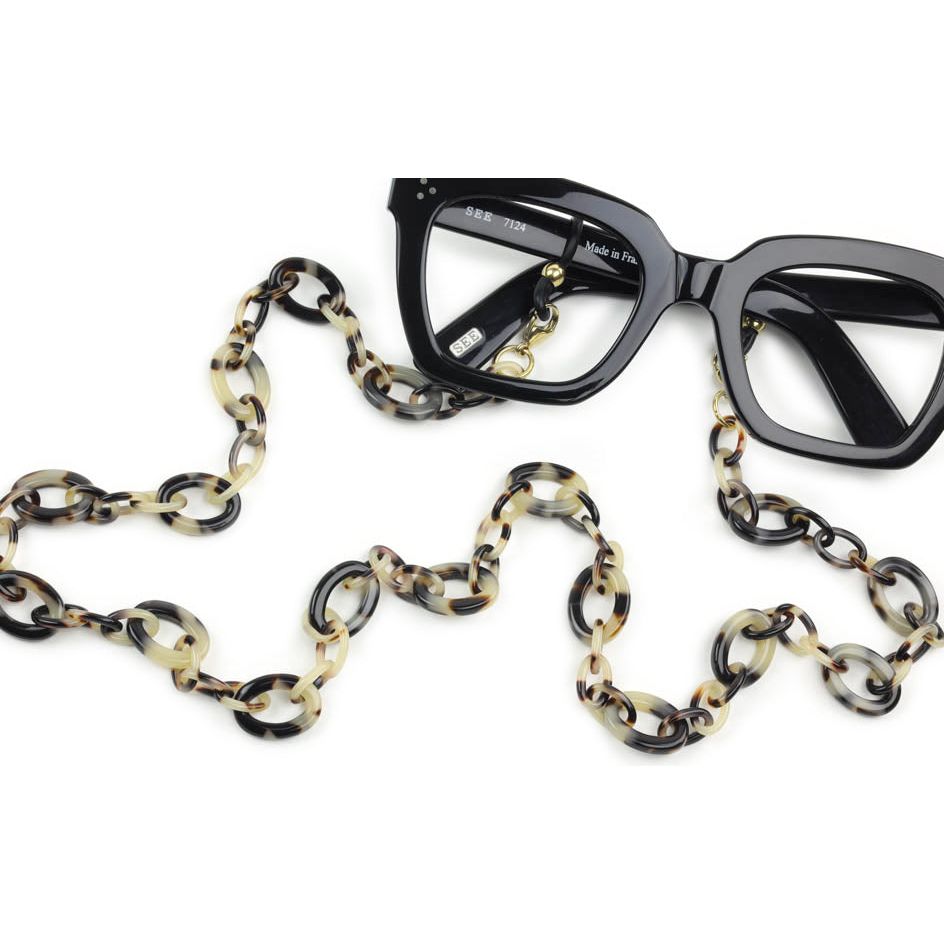 Acetate Eyeglass Chain - Small Oval.