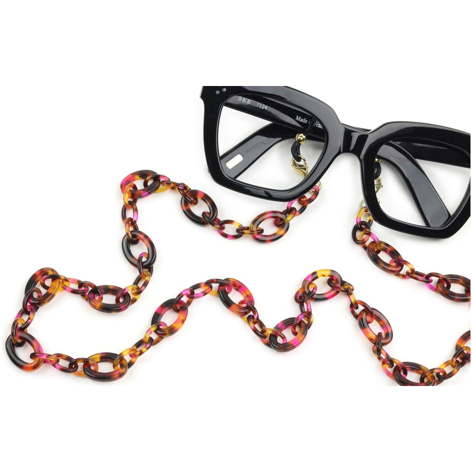 Acetate Eyeglass Chain - Small Oval.