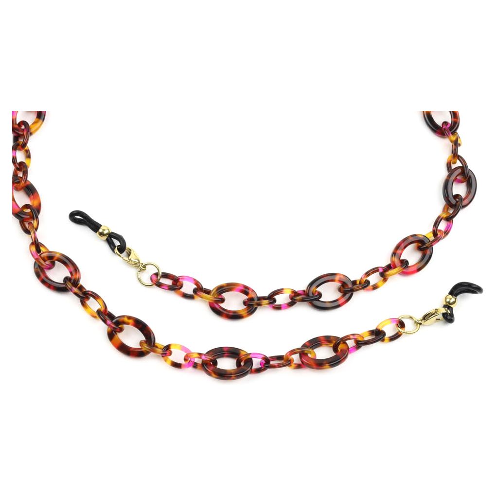 Acetate Eyeglass Chain - Small Oval.