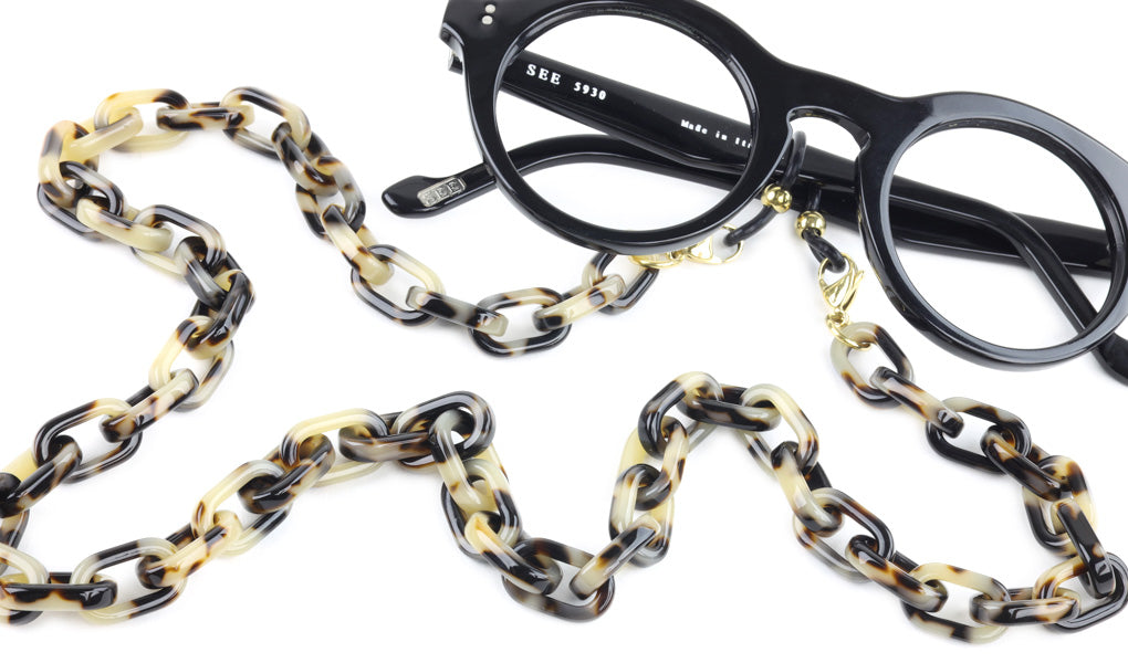 Acetate Eyeglass Chain - Rectangle Link.