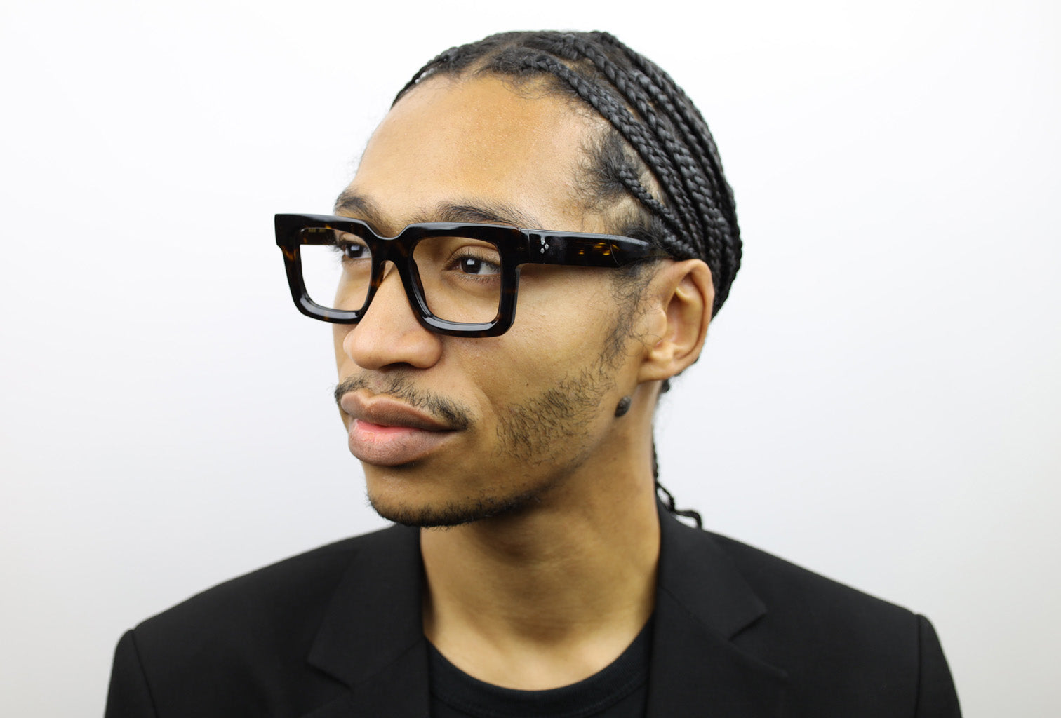 Man wearing these luxury designer SEE Eyeglasses