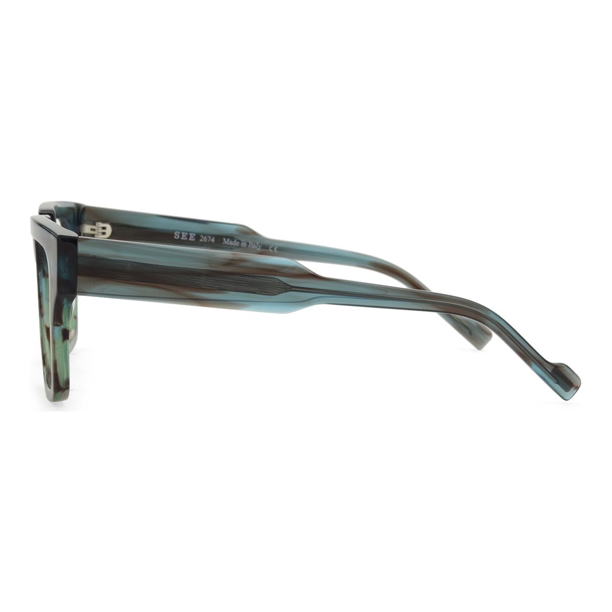 SEE 2674 Bold Beveled Acetate Eyeglasses - Italian Made