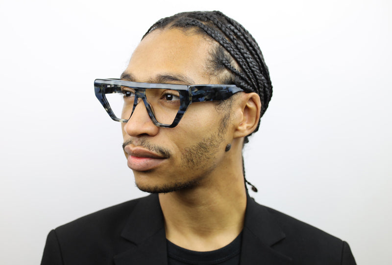 Man wearing these luxury designer SEE Eyeglasses