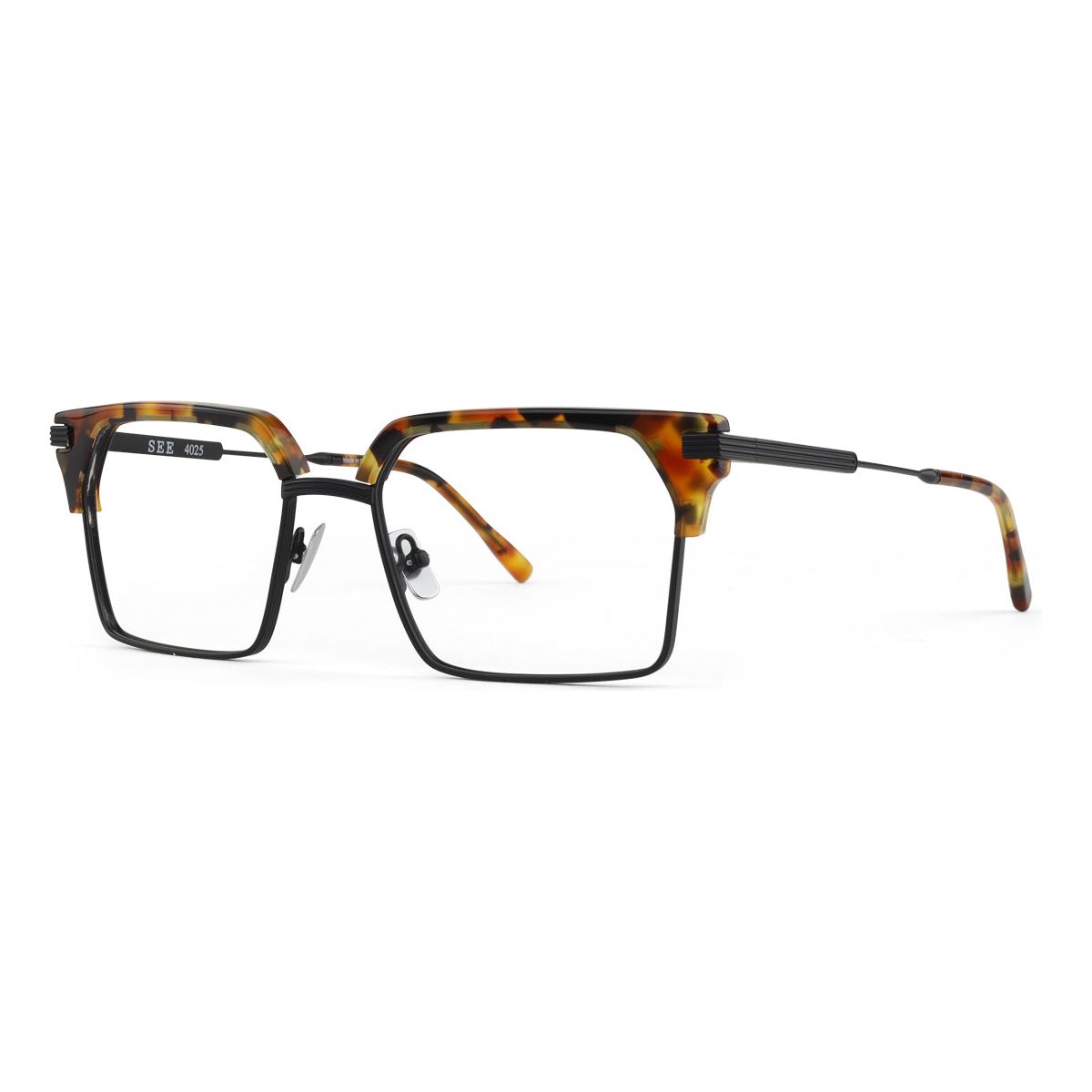 Vintage SEE 4025 Eyeglasses - Retro Acetate & Metal Frames Vintage SEE 4025 Eyeglasses - Retro Acetate & Metal Frames