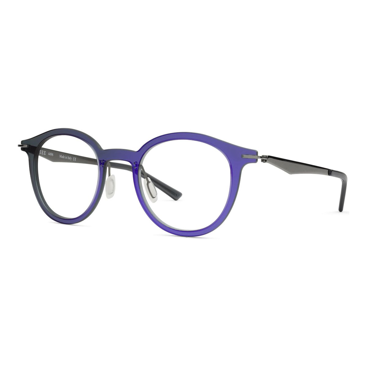 SEE 4496 Iridescent Nylon Round Eyeglasses