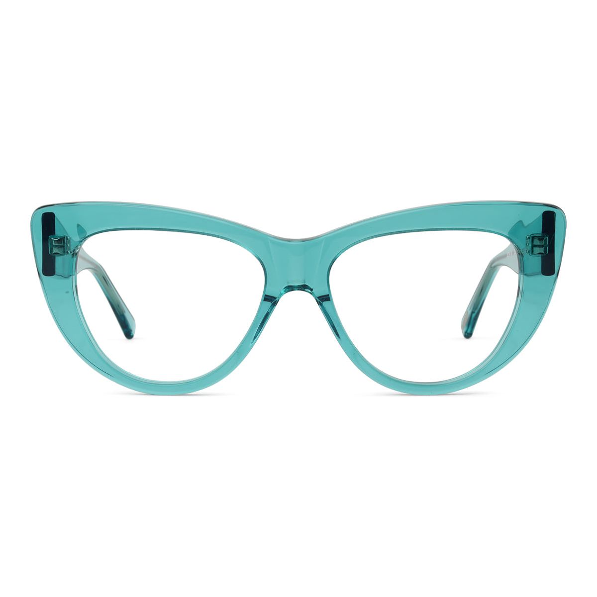 Teal cat eye glasses online