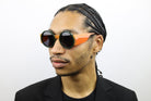 Man wearing these luxury designer SEE sunglasses