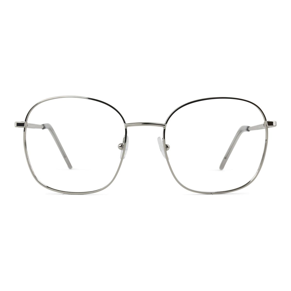 Chic Oversized Wire Frame Eyeglasses Comfy Stylish See 7936 Silver