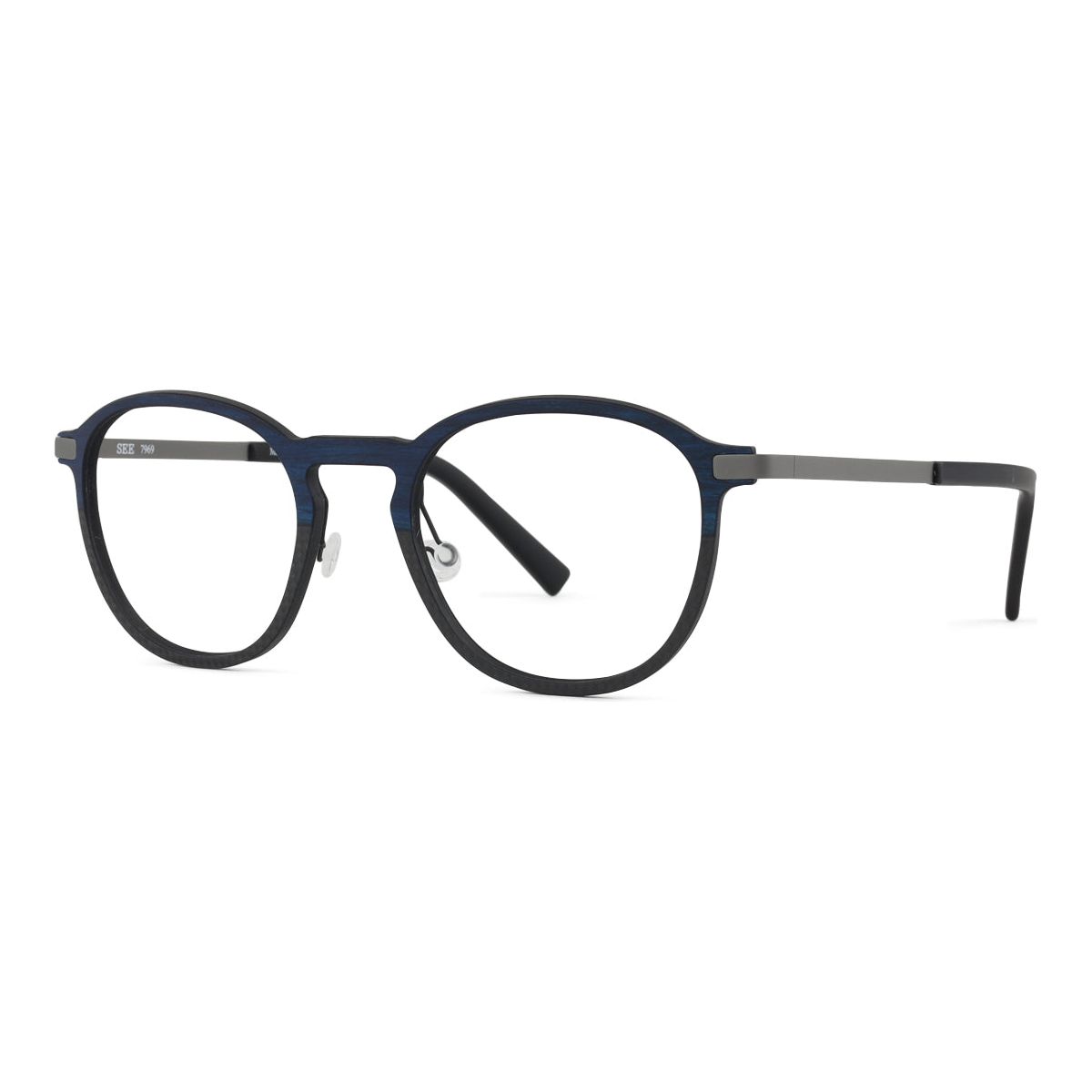 Japanese Wood & Metal Eyewear - SEE 7969 | Crafted Titanium Eyeglasses