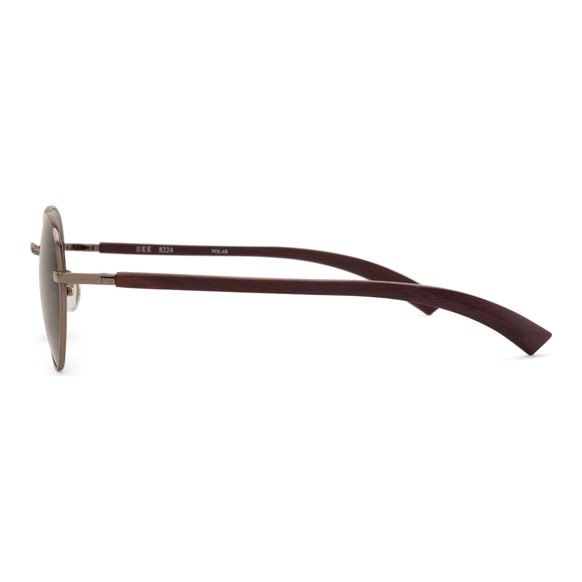 Polarized Handcrafted Sunglasses - Metal & Wood | SEE 8224