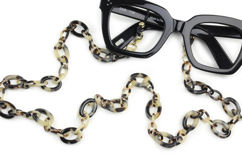 Acetate Eyeglass Chain - Small Oval