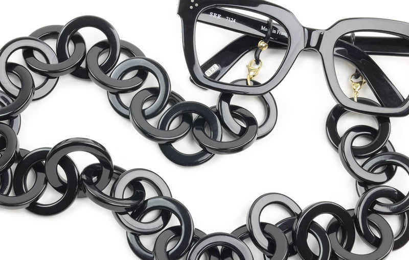 OCR Eyeglasses Chain, Face Masks Lanyard Chain, Stylish Sunglasses Lanyard  Chains Glasses Strap, Elegant Eyewear Retainer Chain for Women (Black) at   Men's Clothing store