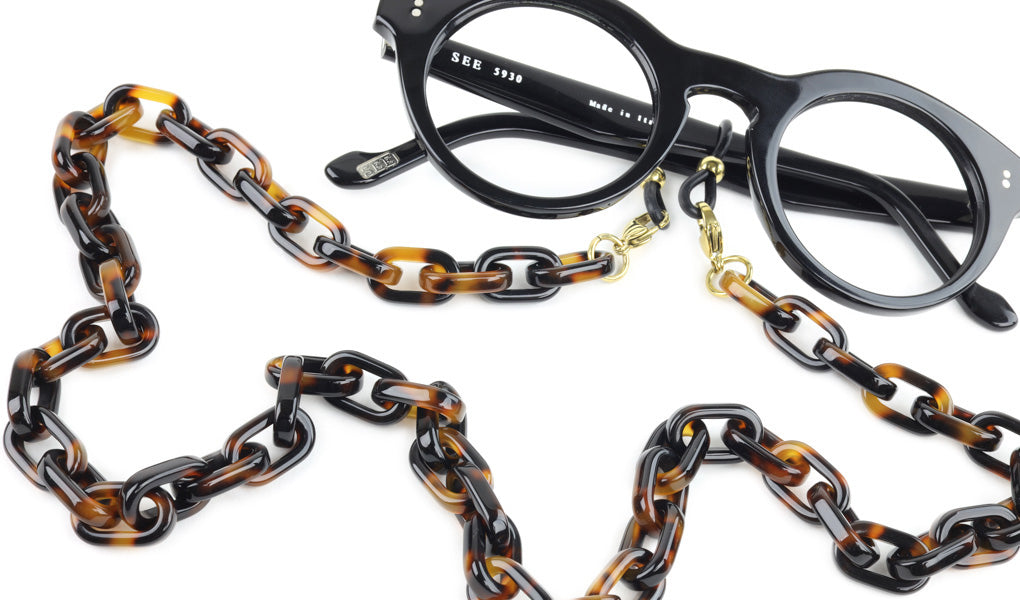 Acetate Eyeglass Chain - Rectangle Link.